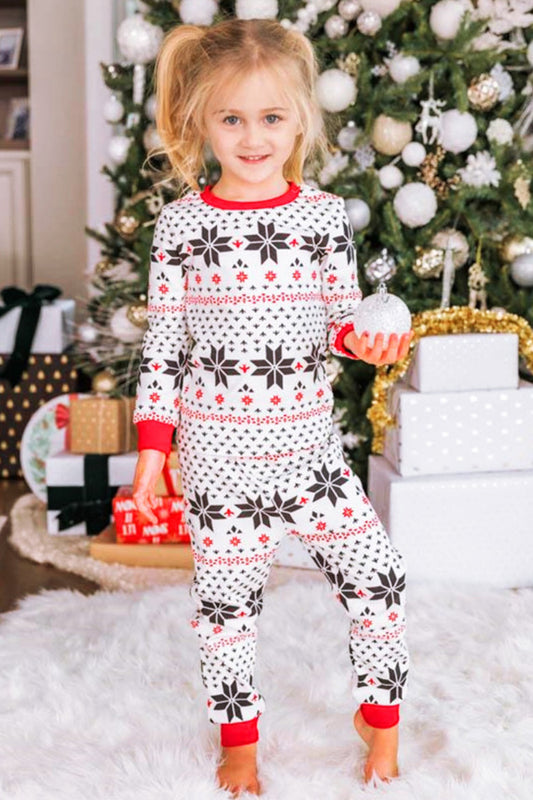 LITTLE KIDS UNISEX Snowflake Pattern Christmas Top and Pants Set SZ 4T-12Y