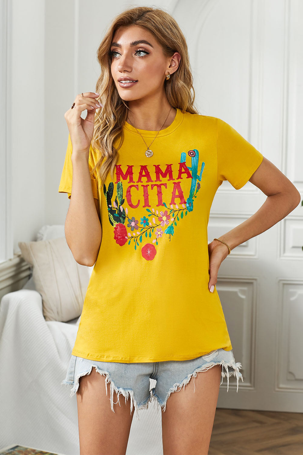 Full Size MAMACITA Graphic Round Neck Tee