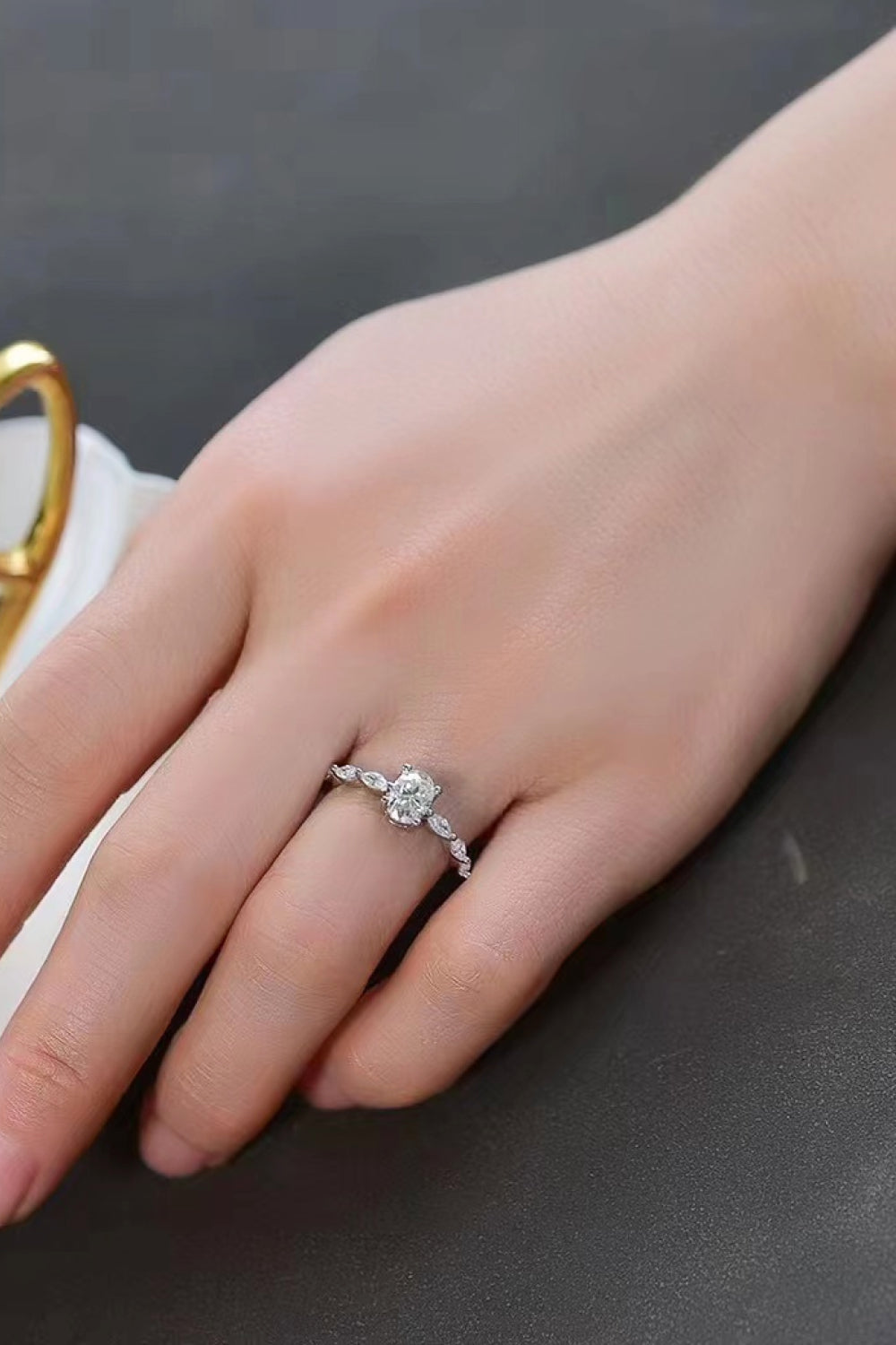 So Much Love 1 Carat Moissanite Oval Ring