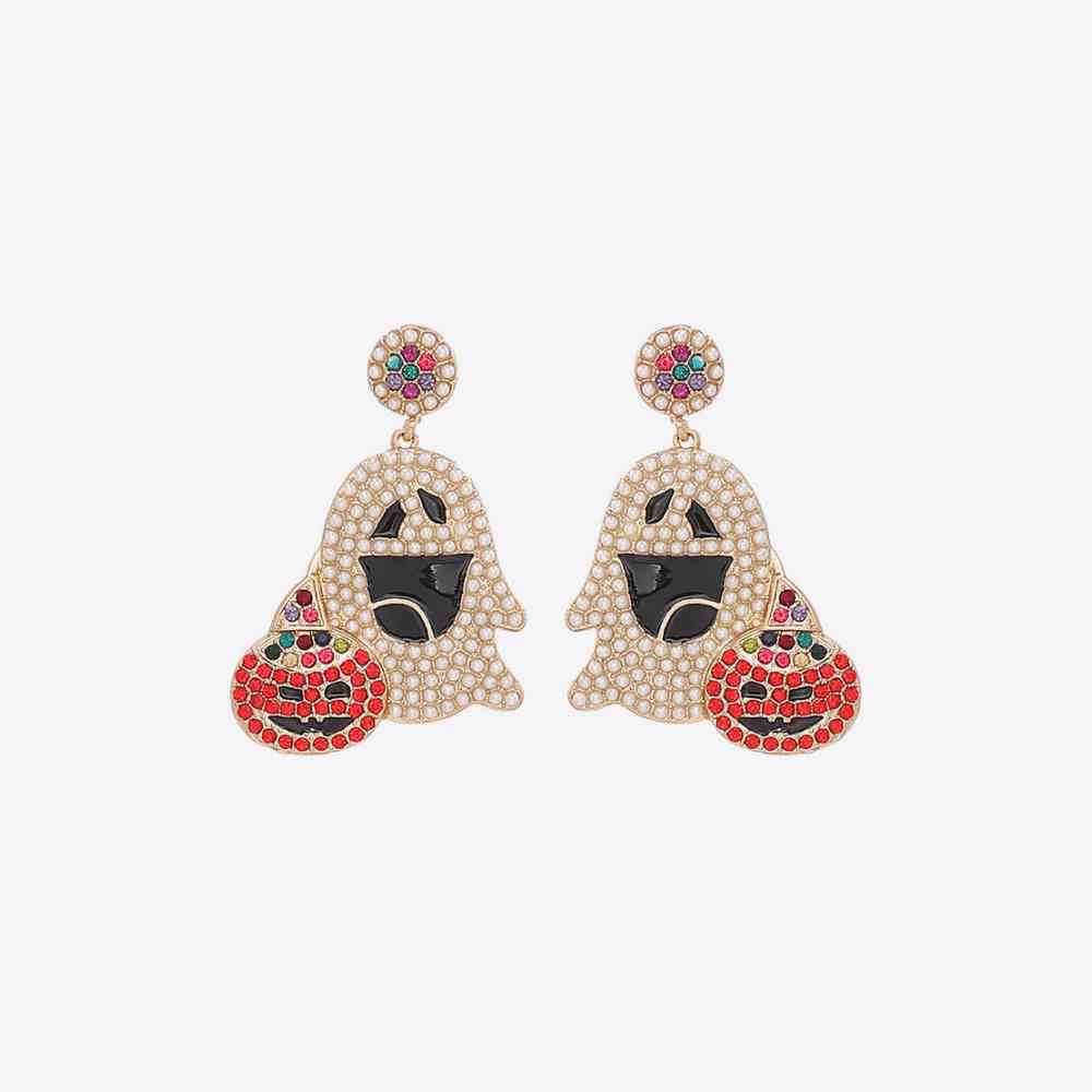 Halloween Ghost Rhinestone Alloy Earrings