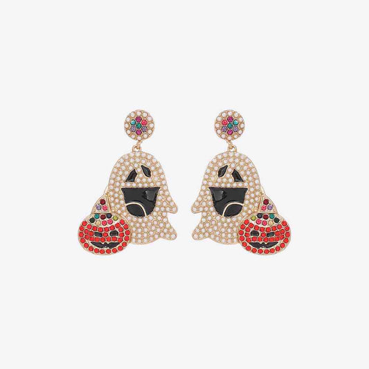 Halloween Ghost Rhinestone Alloy Earrings