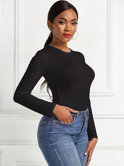 Women's CallistaAnn Round Neck Long Sleeve Bodysuit