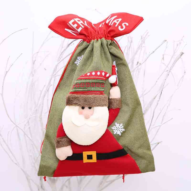 Drawstring Christmas Gift Bag in Assorted Styles 22" H x 13.8" W