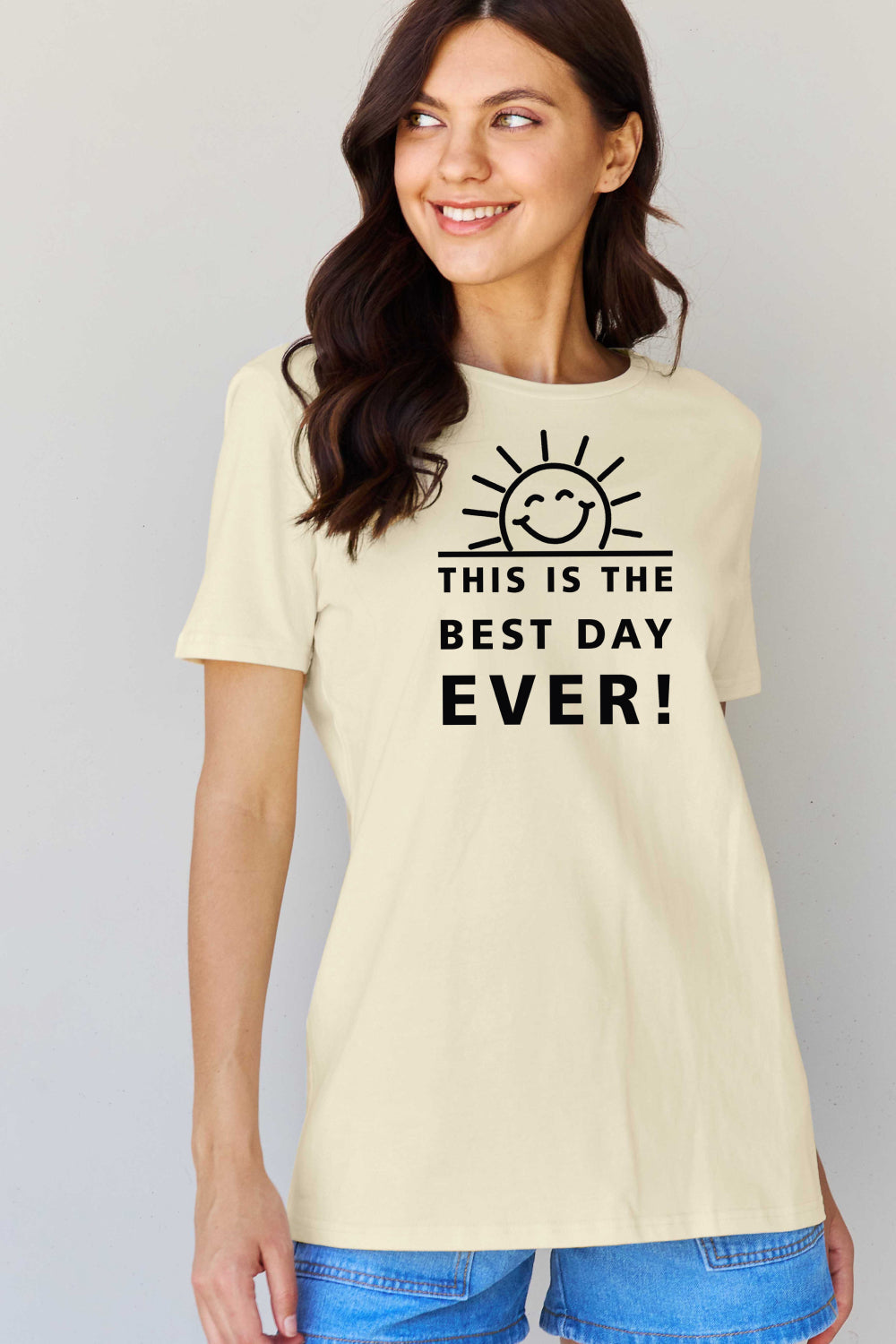 Simply Love Full Size THIS IS THE BEST DAY EVER! Graphic Cotton T-Shirt