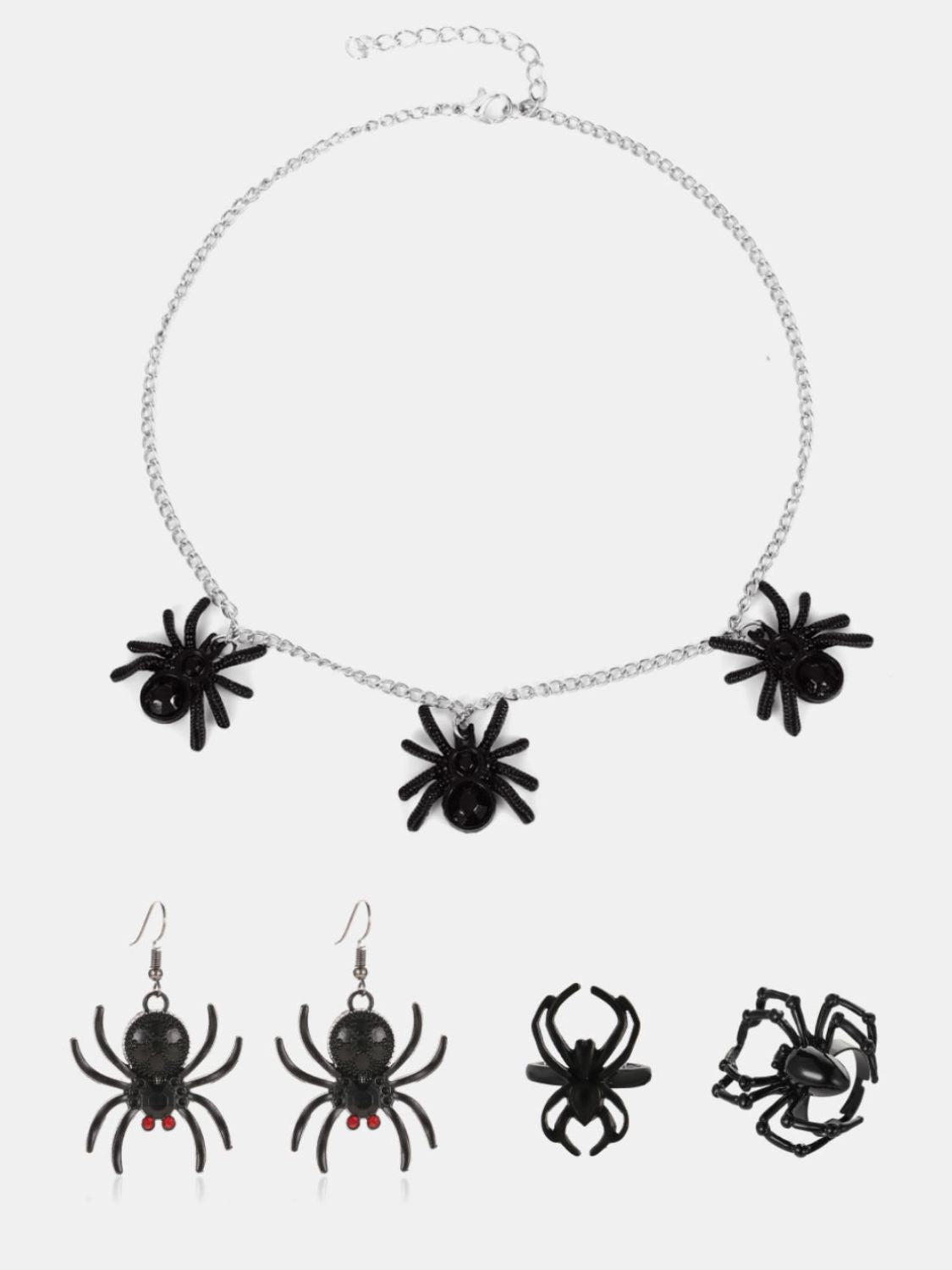 Halloween 4-Pack Spider Jewelry Set