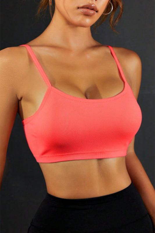 Coral Backless Sports Cami