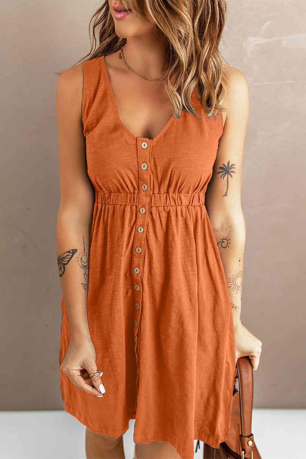 Women's Dana Sleeveless Button Down Mini Magic Dress