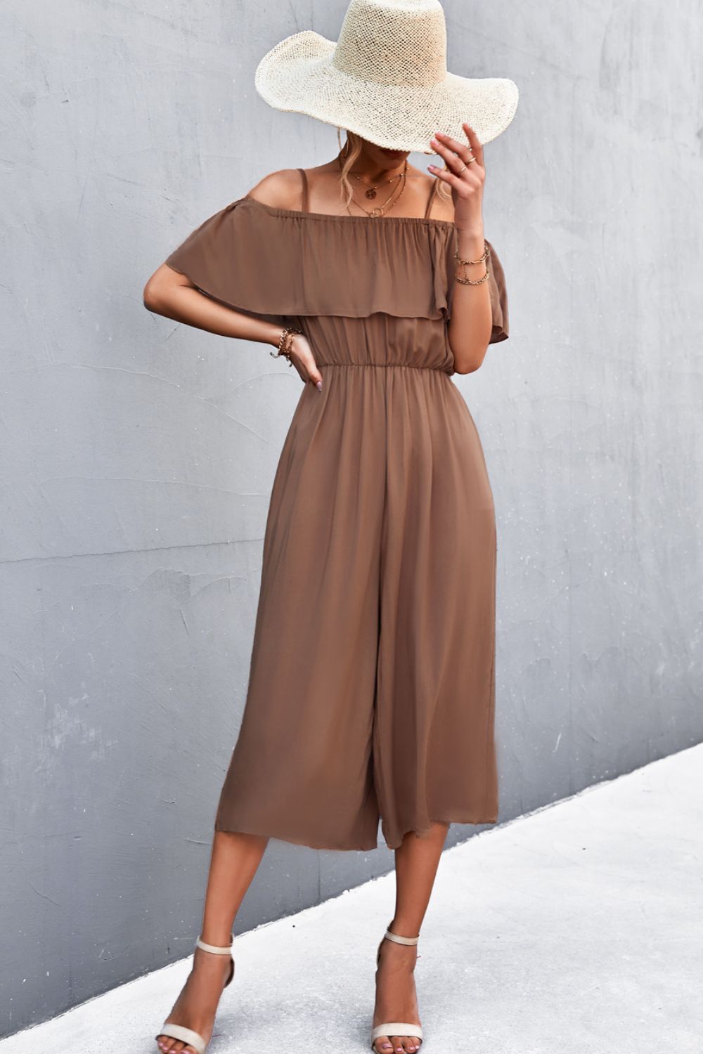 Women's Spaghetti Strap Layered Jumpsuit