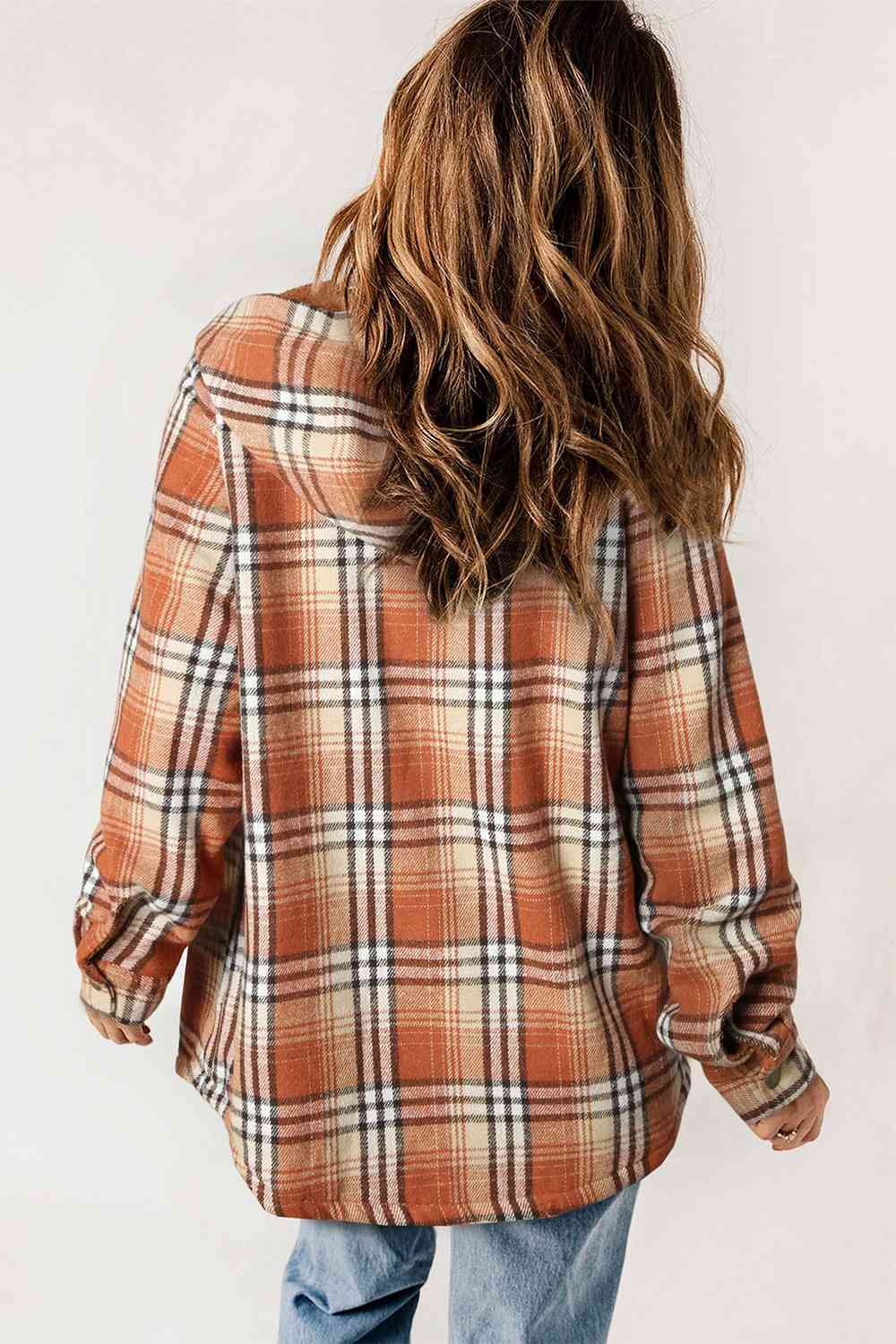 FashionToFigureTrends Plaid Snap Down Hooded Jacket