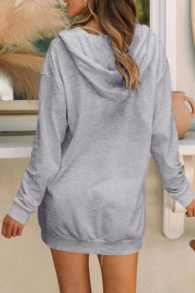 Women's Clarisia Drawstring Half Zip Hooded Dress