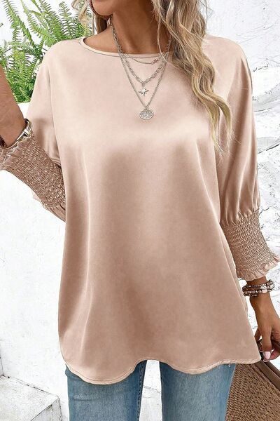 Women's Celeste Round Neck Batwing Sleeve Blouse