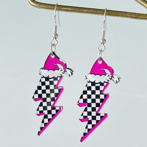 Christmas Geometric Shape Acrylic Dangle Earrings