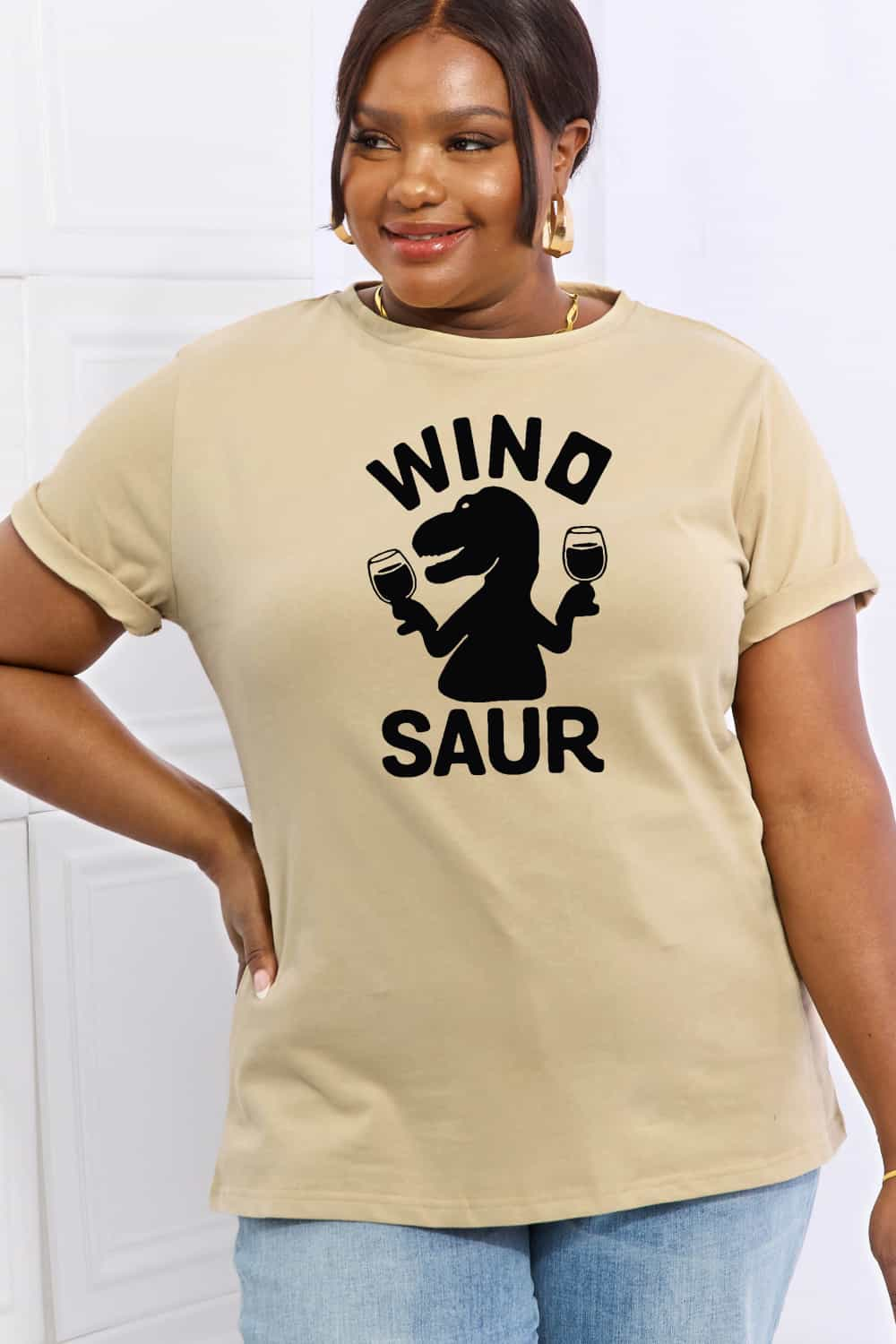 Simply Love Full Size WINOSAUR Graphic Cotton T-Shirt