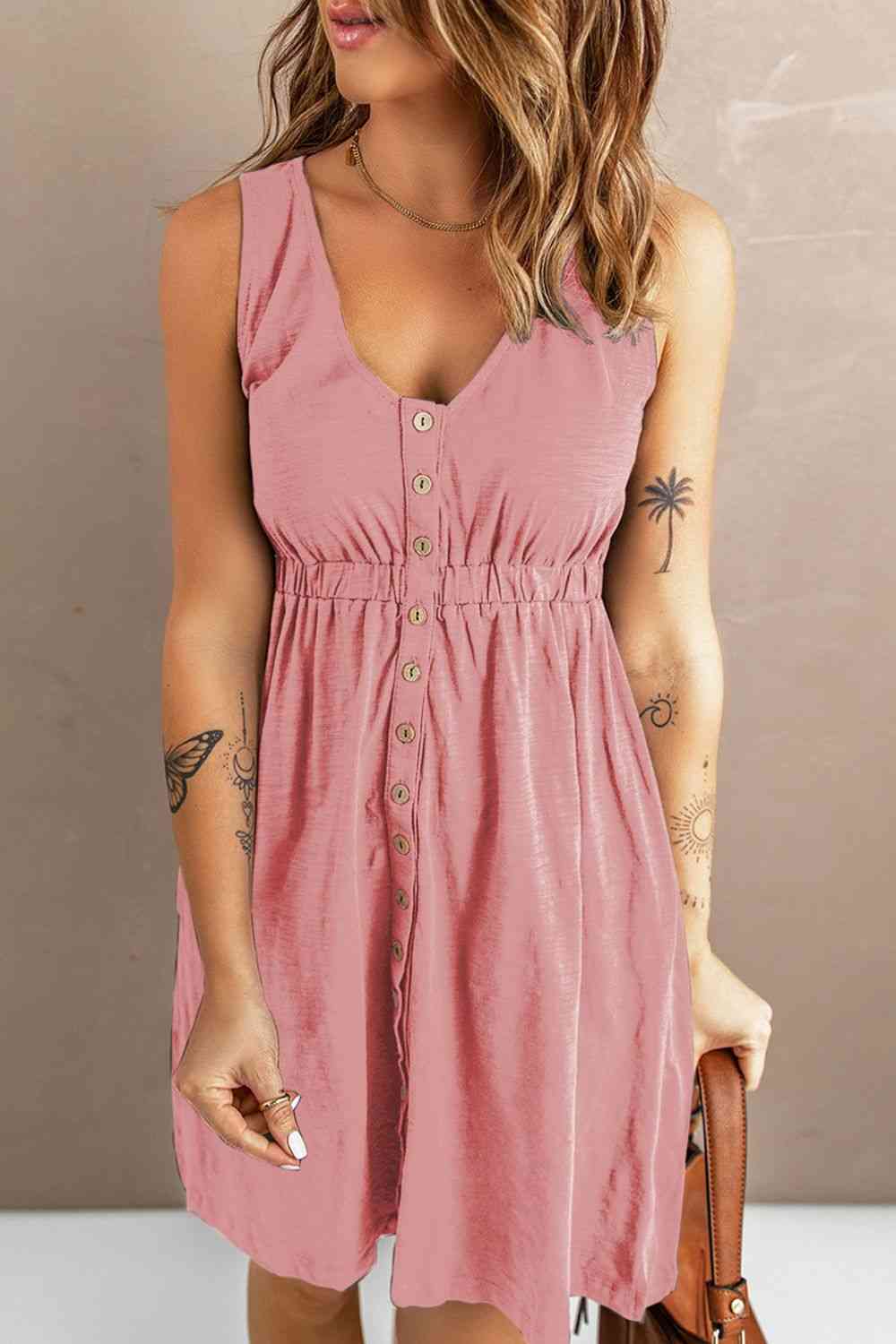 Women's Dana Sleeveless Button Down Mini Magic Dress