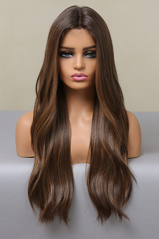 13*2" Women's Lace Front Wigs Synthetic Long Wave 26" Heat Safe 150% Density