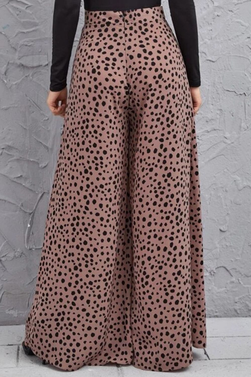Women's Animal Print High-Rise Pants Culottes