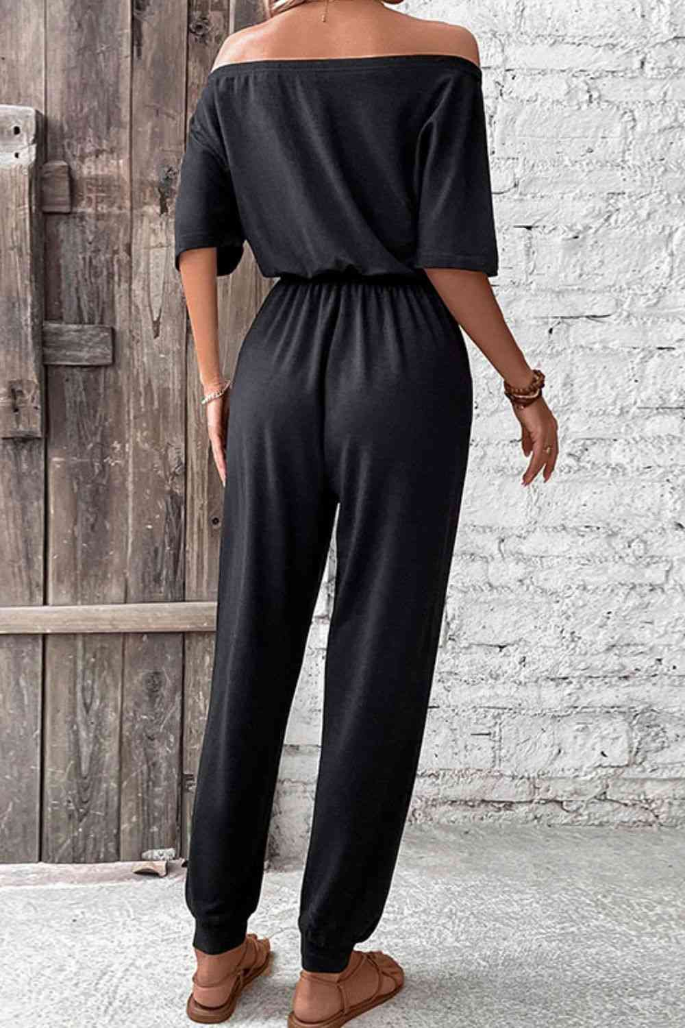 KenyaBay Off-Shoulder Jumpsuit with Pockets