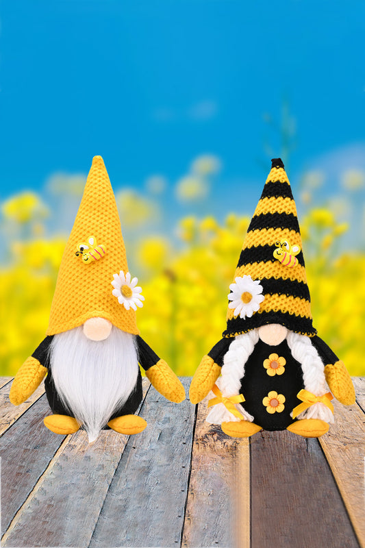 Bee and Flower Themed Décor Faceless Gnome