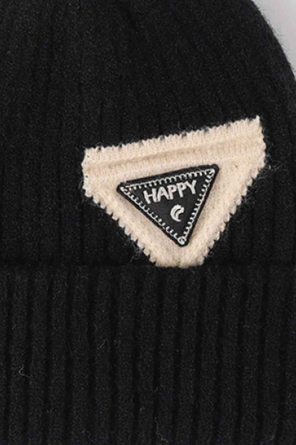 CHIC HATZ HAPPY Hat Contrast Beanie