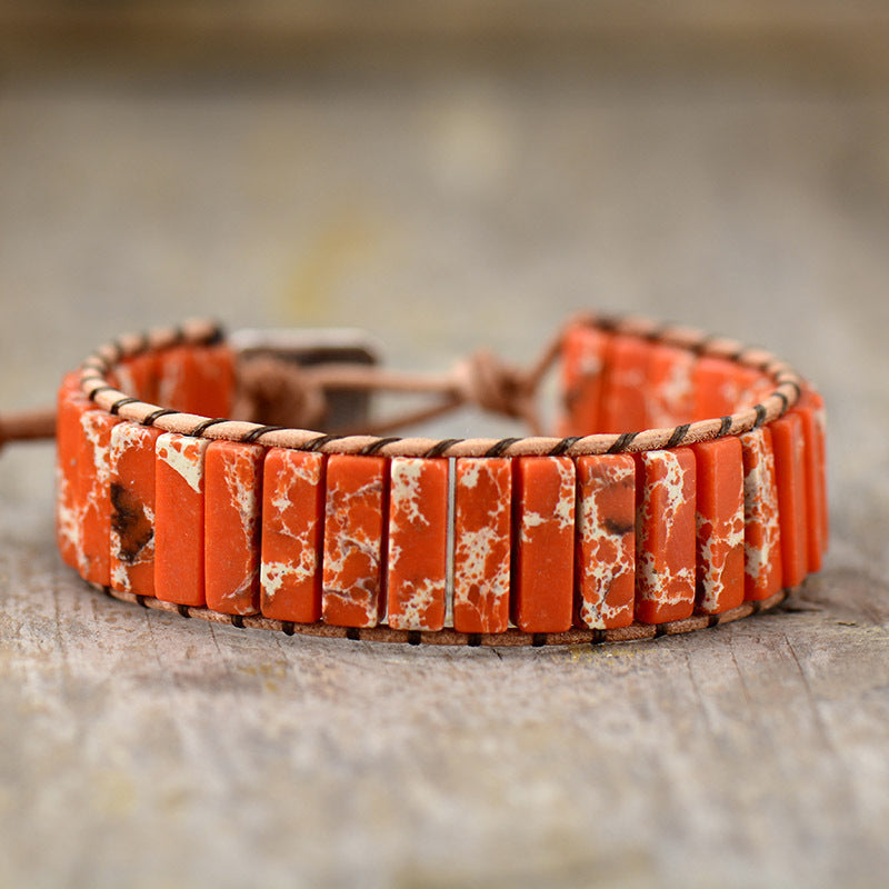 Orange Natural Stone Bracelet