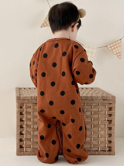 LITTLE KIDS UNISEX Printed Button Up Dropped Shoulder Jumpsuit SZ 3M-24M