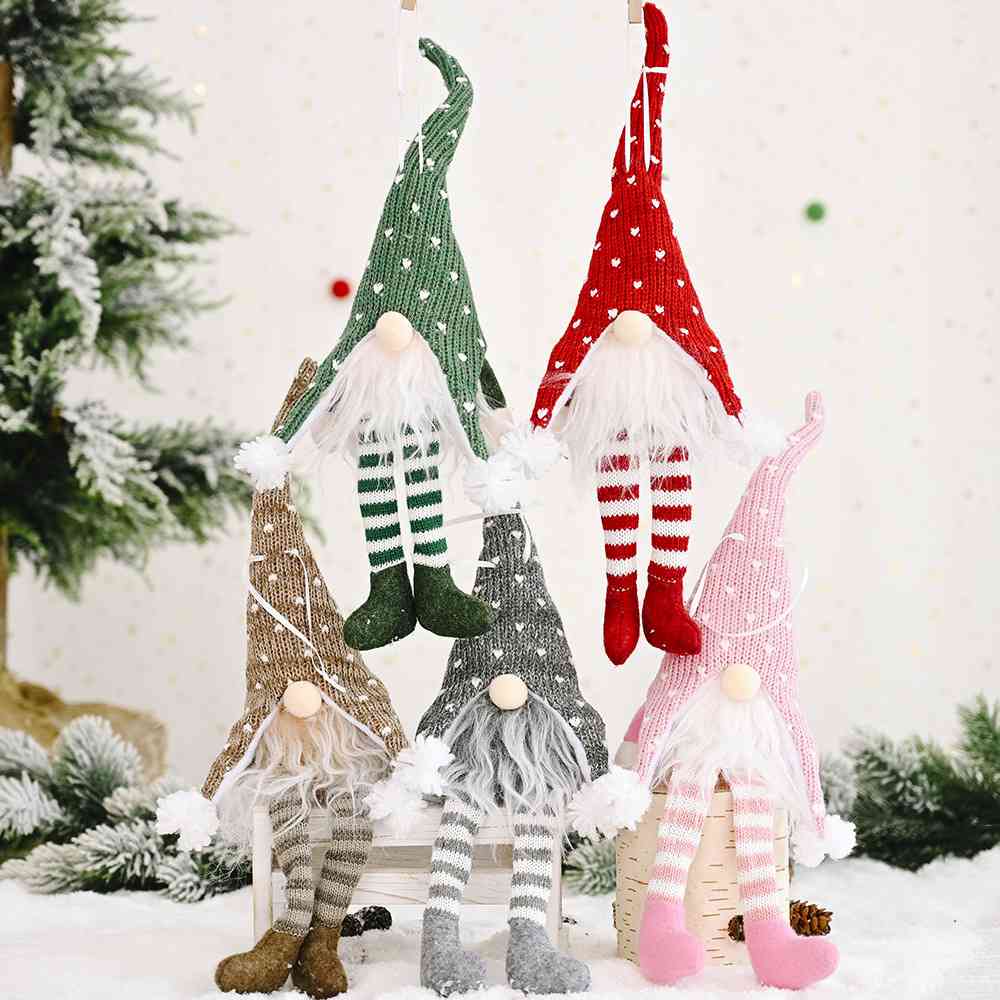 Winter Christmas Light-Up Long Leg Faceless Gnome