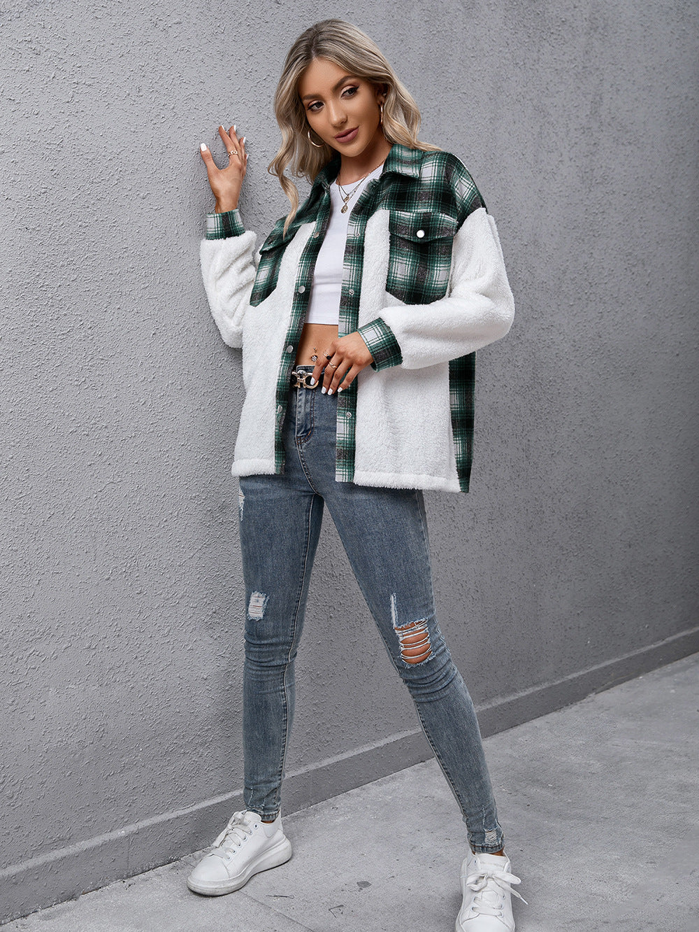 Outer Adventure Plaid Collared Neck Button Down Jacket