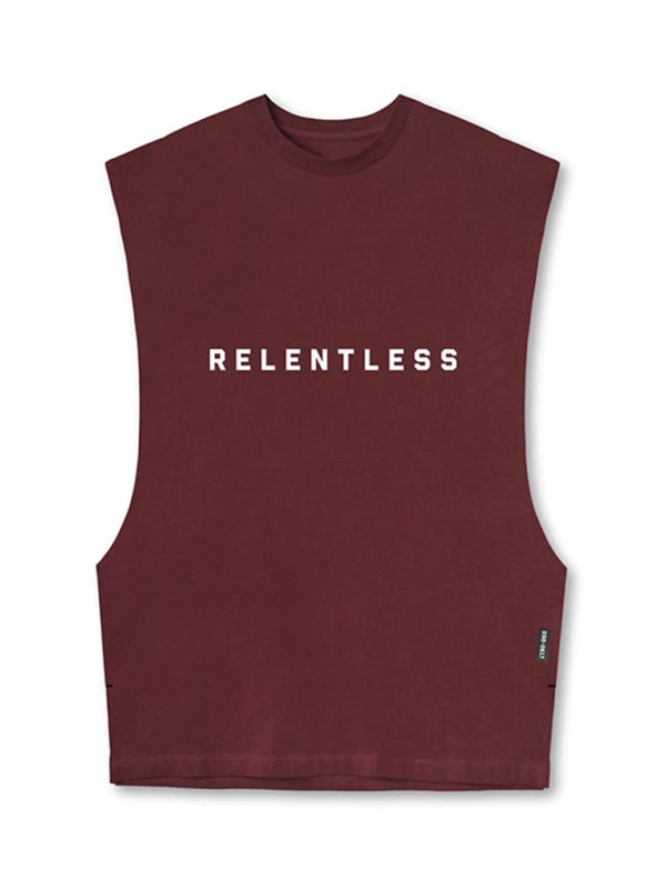 Men's RELENTLESS Sports Loose Fit Round Neck Quick Dry Sleeveless Vest Shirt